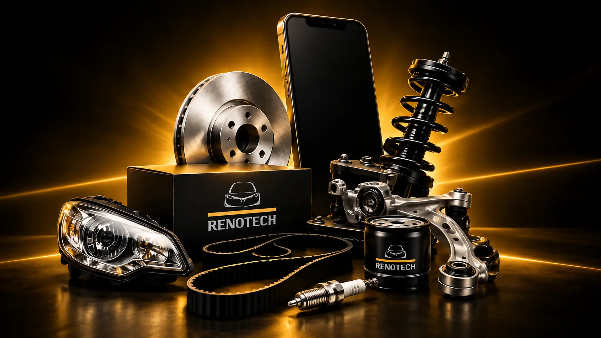 Smartphone e peças automotivas no atendimento especializado Renotech.