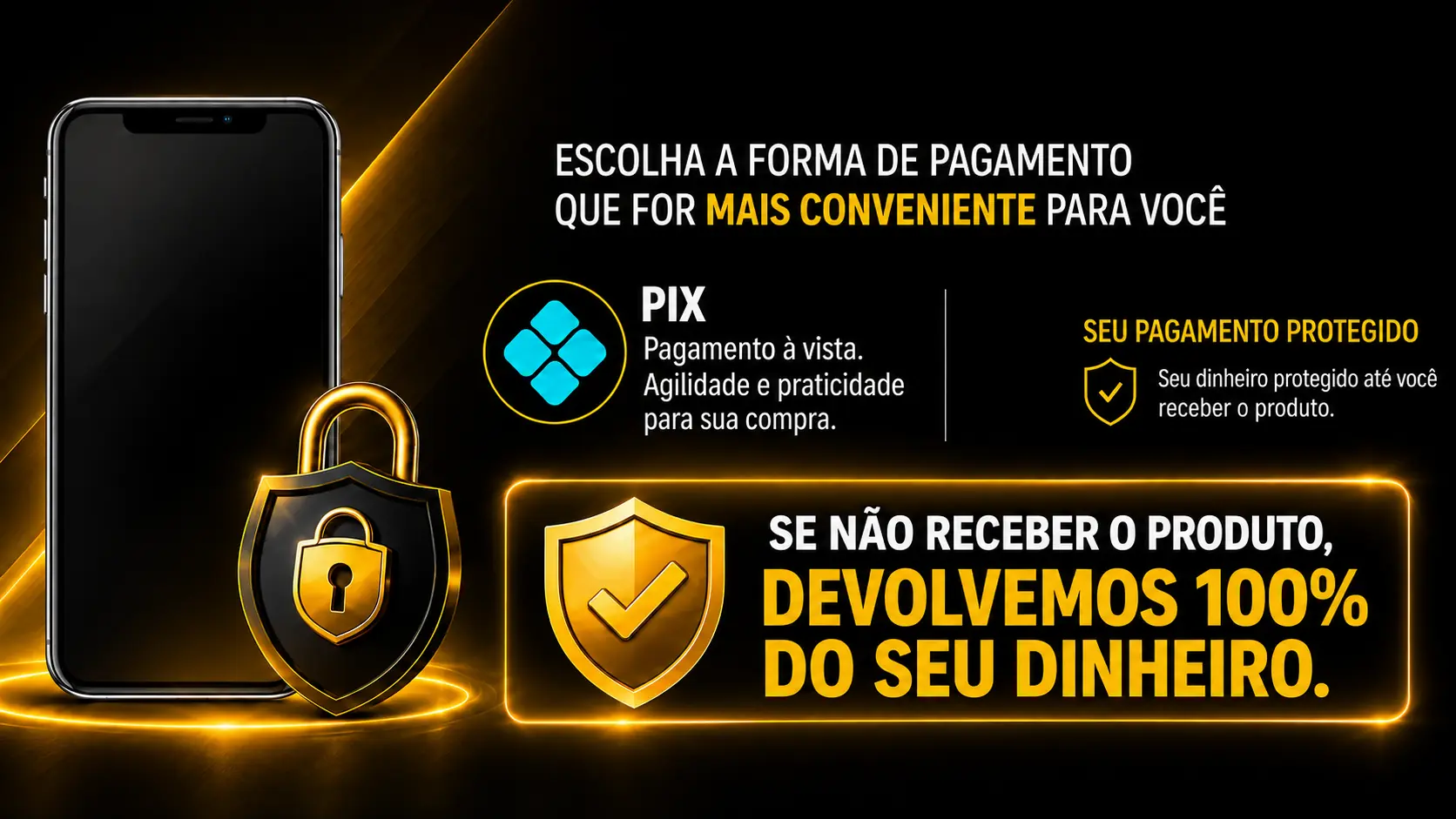 Formas de pagamento e proteção da compra Renotech.